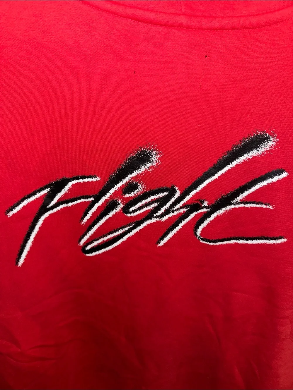 Jordan Red 'Flight' Hooded Pullover Sweatshirt XXL